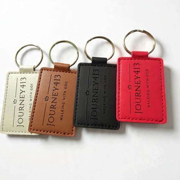 NEW - JOURNEY413 LUXURY LEATHER KEYCHAIN - BAG CHARM 4 STYLES 1(PC) - Picture 6 of 9